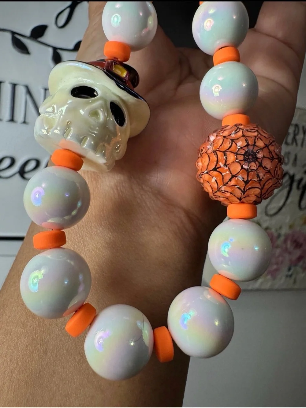 Halloween Skeleton Head Charm Phone/Key/Bag Chain #P632